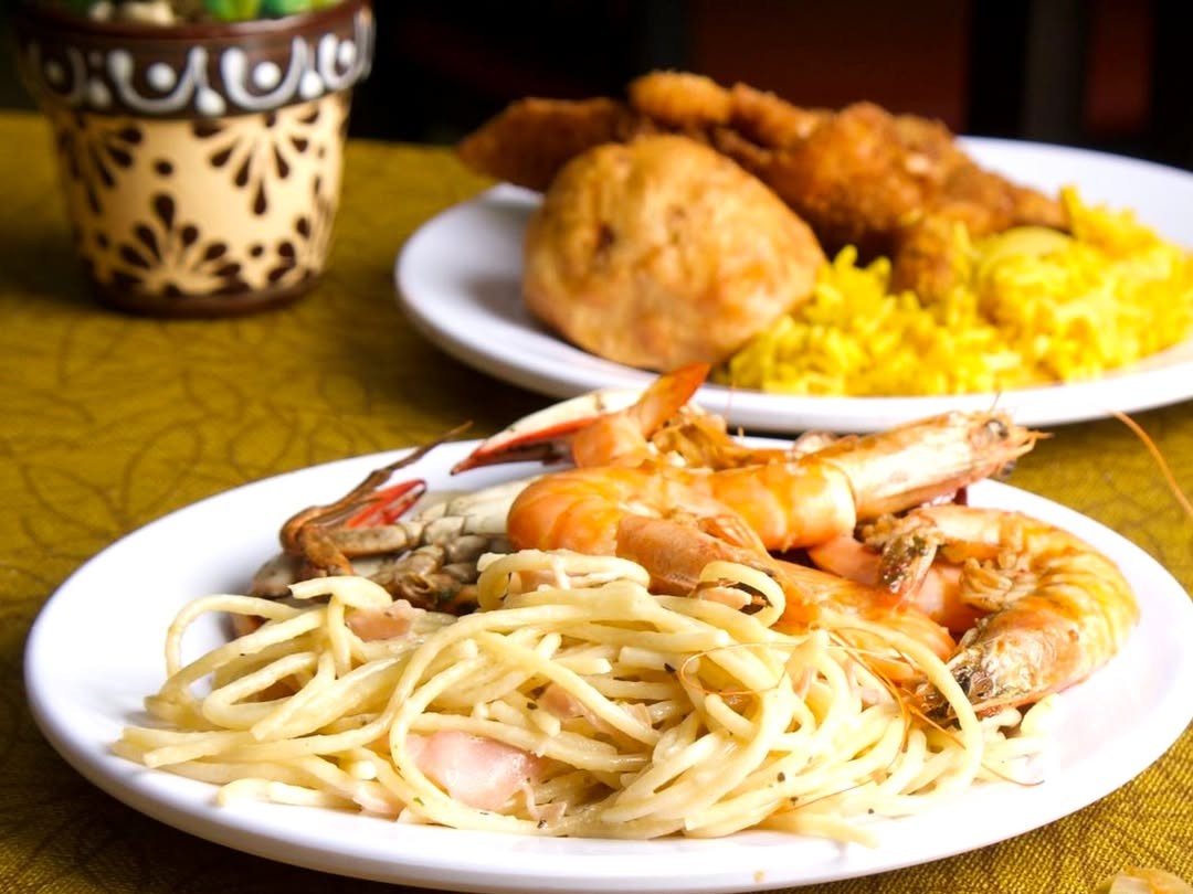Mariscos con pasta